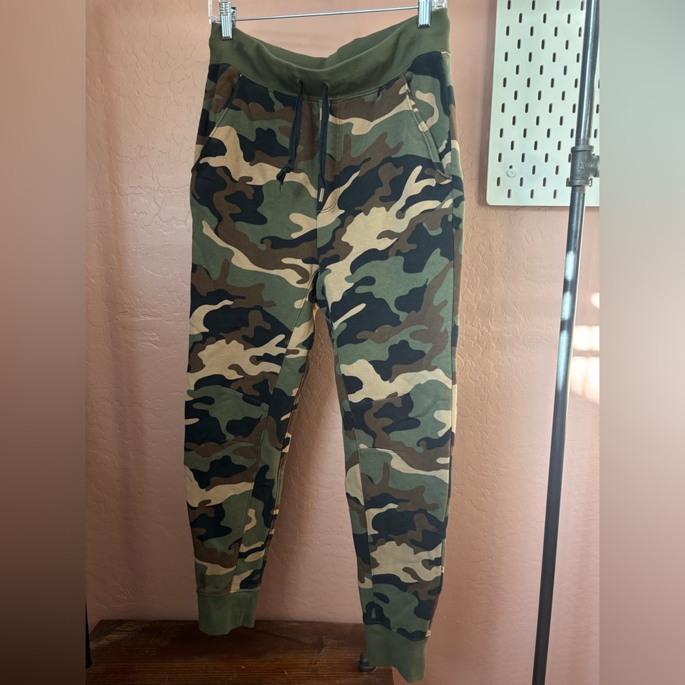Veronica Beard Green Camo Track Pants